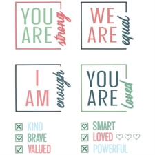 Sizzix Thinlits Die & Stamp Set By 49 & Market - Affirmations